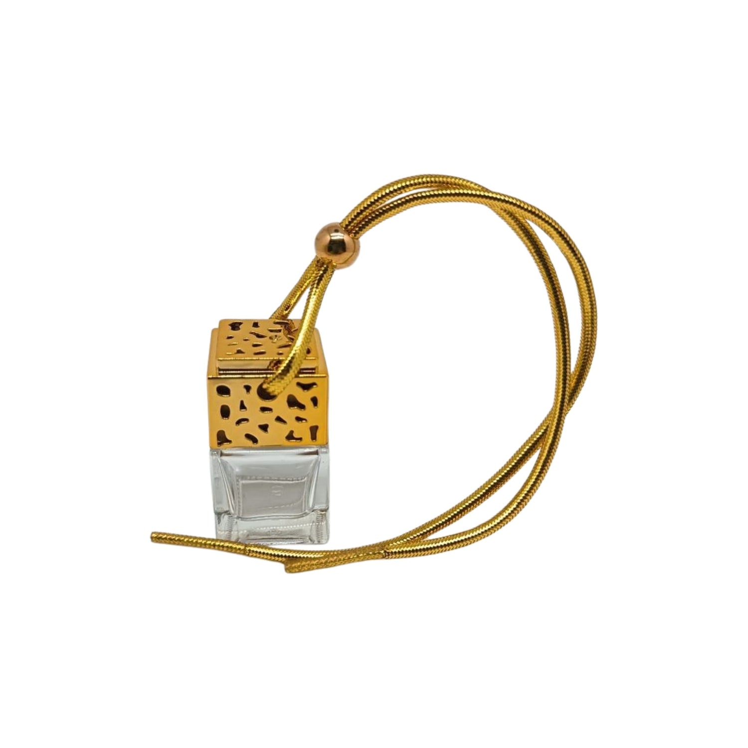 10ml Empty car hanging air freshener refillable perfume gold - pack of 12