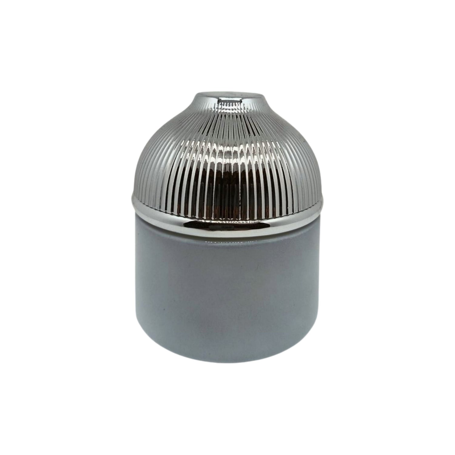 150ml Empty glass jar white with silver dome lid - for oud chips, bakhoor etc