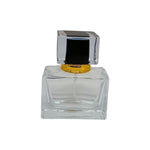 30ml clear glass cubic spray perfume bottle with matching clear and coloured lid in various colours - pack of 12