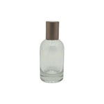 30ml or 50ml clear glass refillable spray perfume bottle with metallic lid