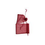 Organza gift pouches with matching ropes in burgundy - pack of 100