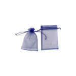Organza gift pouches with matching ropes in violet - pack of 100
