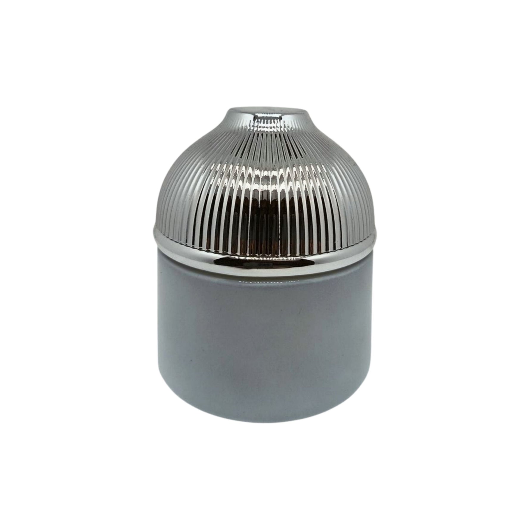 150ml Empty glass jar white with silver dome lid - for oud chips, bakhoor etc
