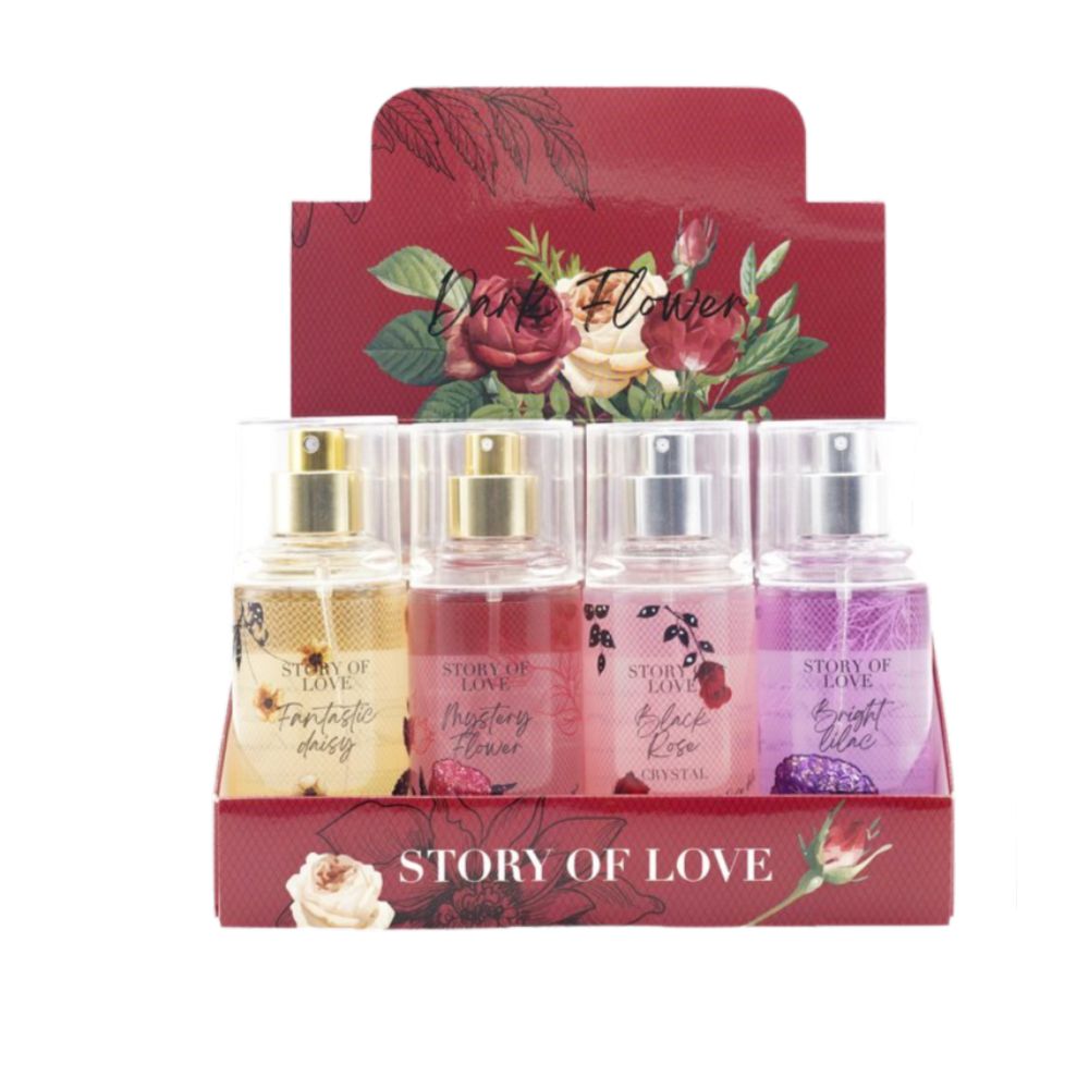 Pack of 12 88ml Dark Flower body fragrance mist