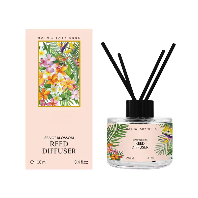 long lasting mixed floral reed diffuser 100ml sea of blossom