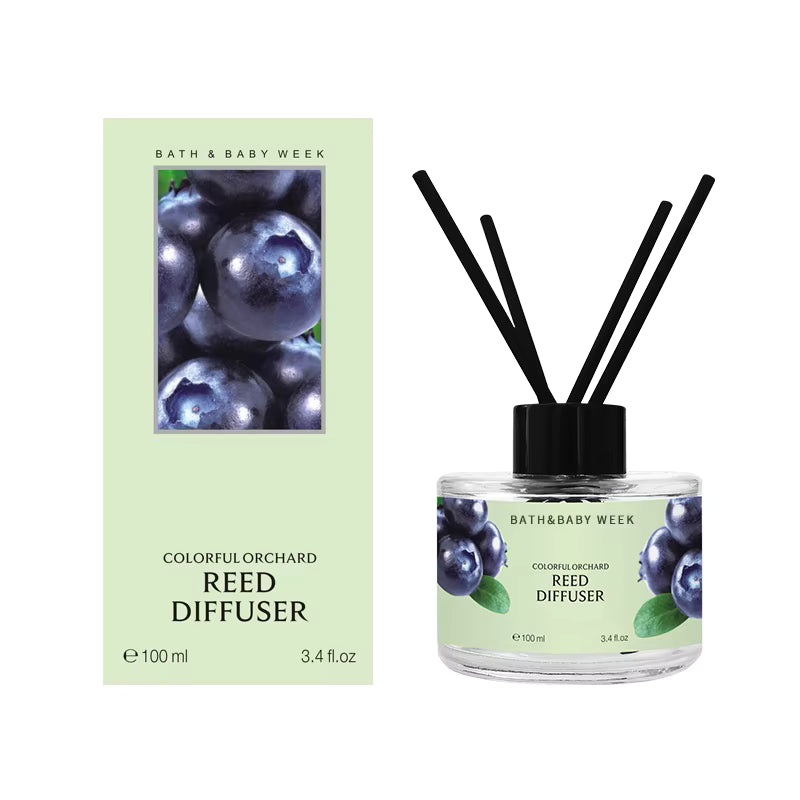 long lasting blueberry reed diffuser 100ml colorful orchard
