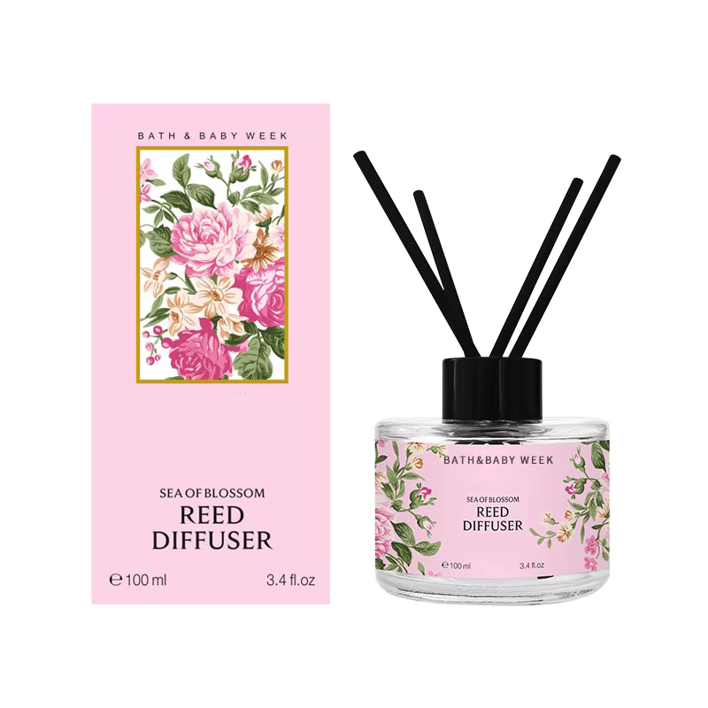long lasting rose reed diffuser 100ml sea of blossom