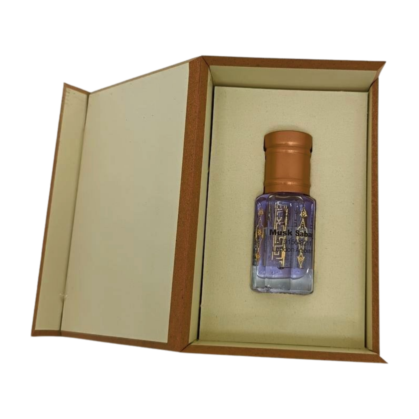 black perfume oil gift box with gold decoration 3ml 6ml 12ml
