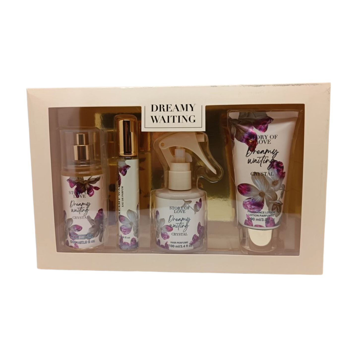 Geschenkbox-Set Dreamy Waiting – Haarparfüm, Duftlotion, Eau de Parfum, Duftnebel (Kopie)