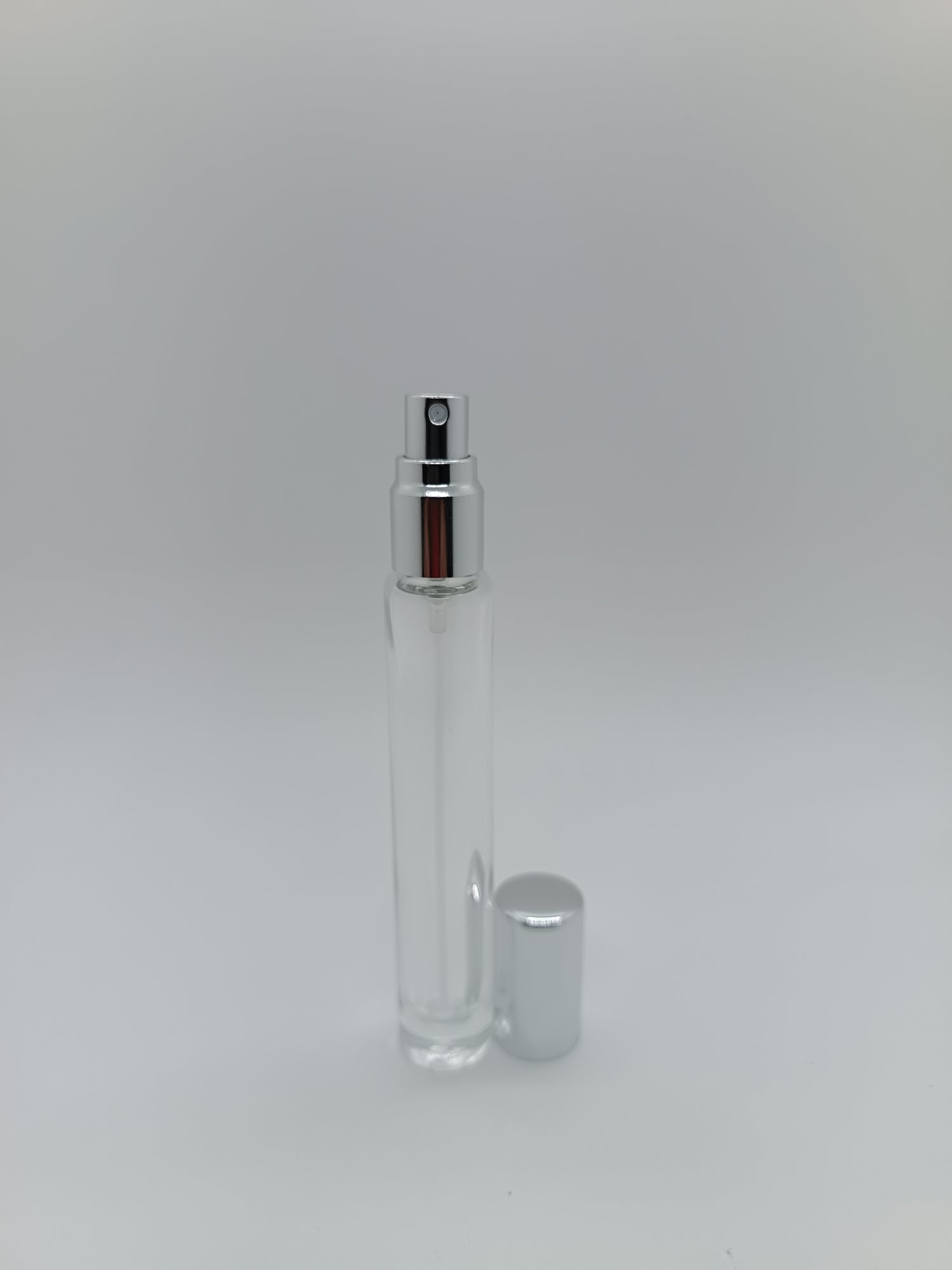 Slim perfume spray pocket silver top screw cap 10ml x12