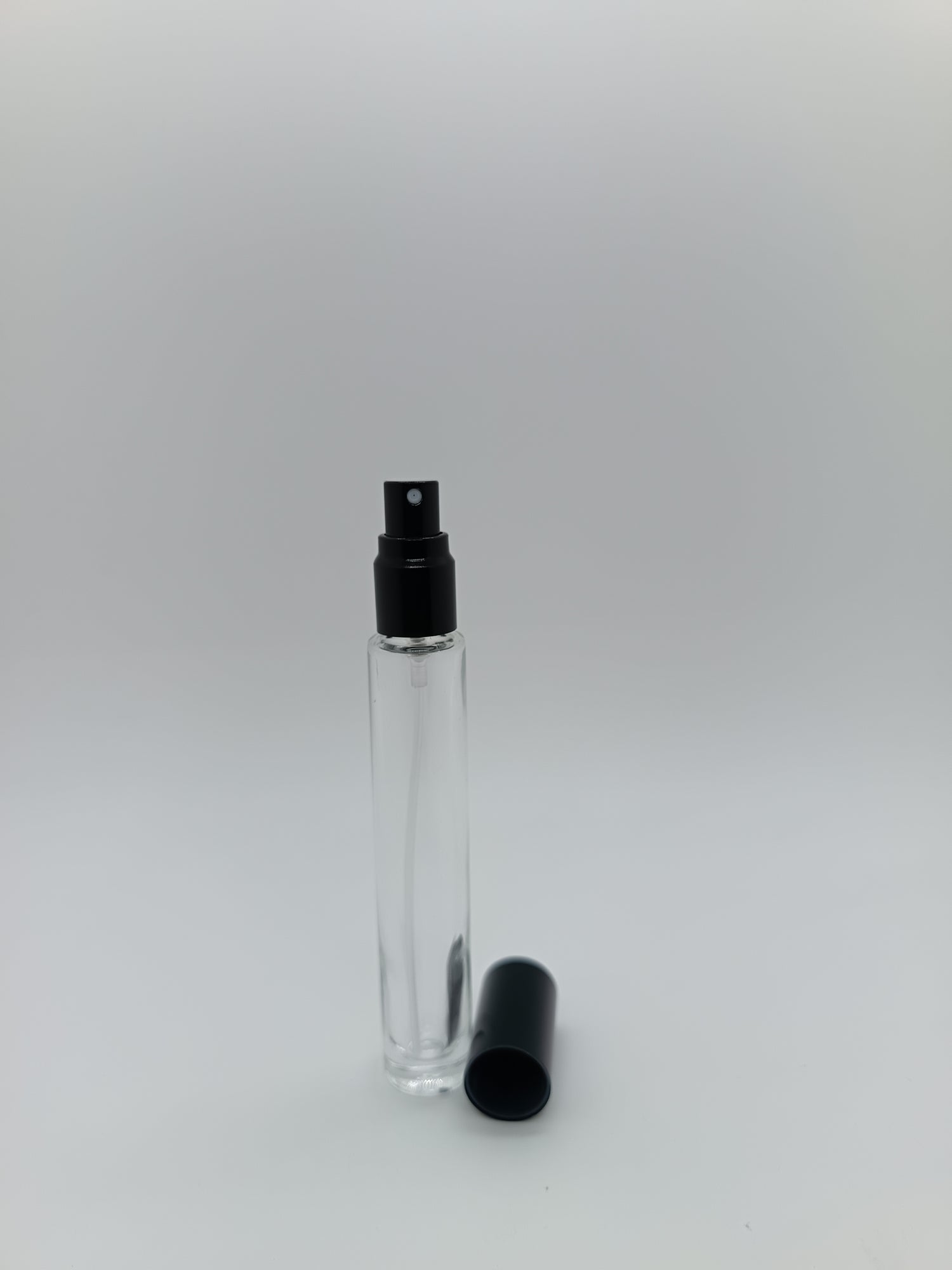 Slim perfume spray pocket black top screw cap 10ml x12