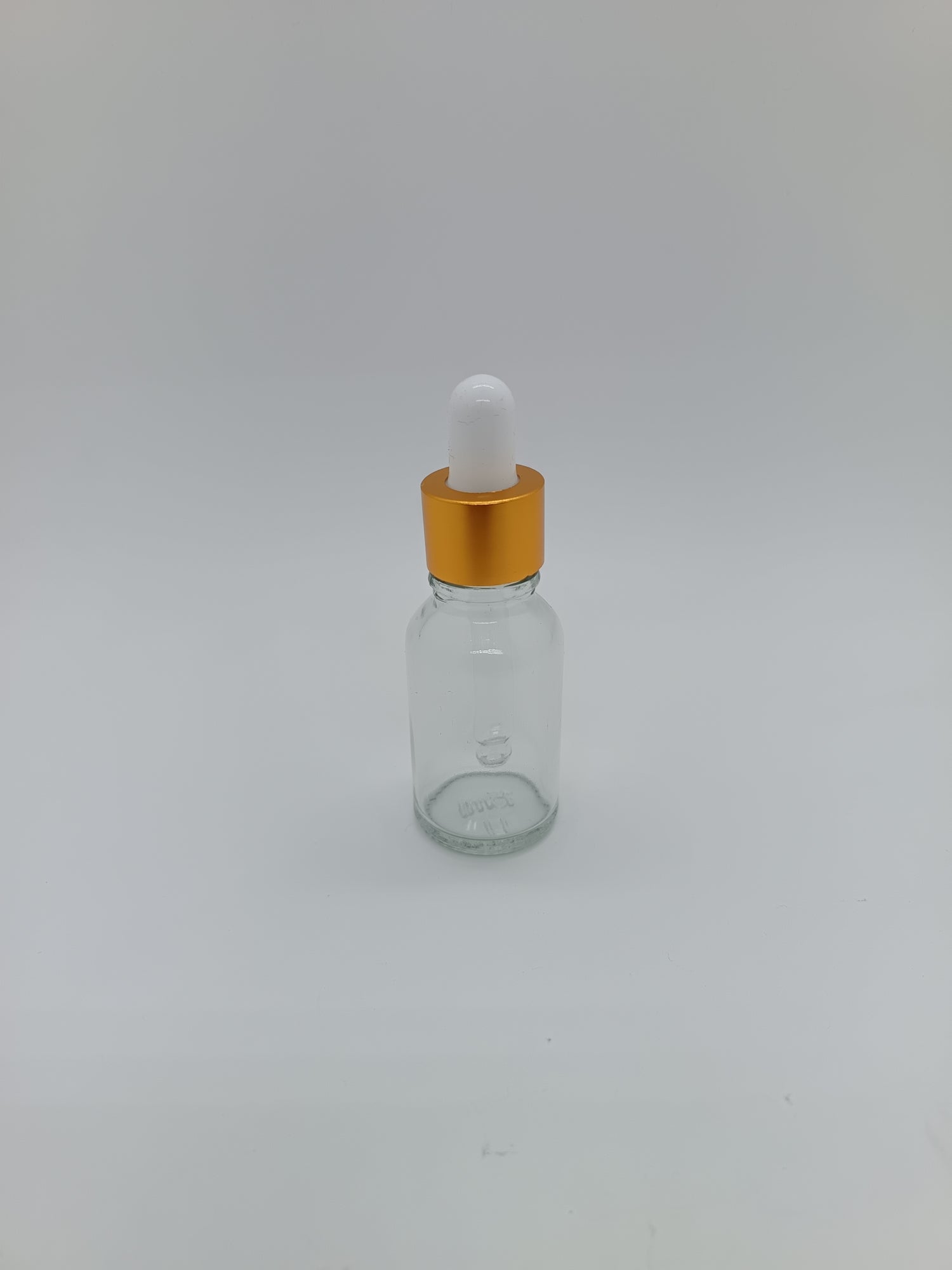Perfume essential oil or medicine dropper bottle refillable white gold clear glass 10ml 15ml or 30ml x12