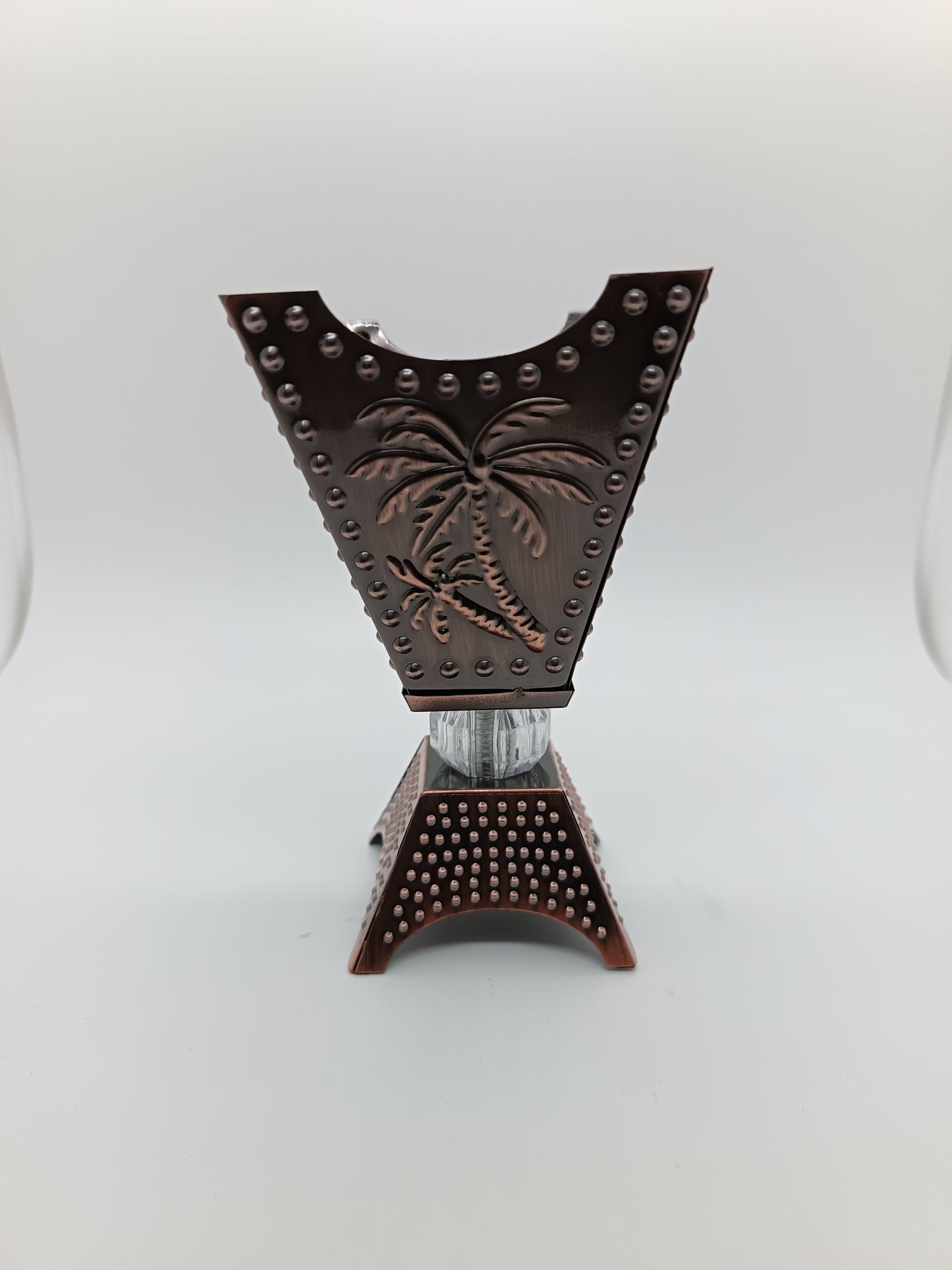 Bakhoor burner palm tree 14cm brown black gold or silver
